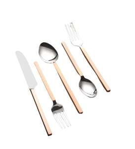 Standard Quality Salad Server Cutlery Best Selling Stainless Steel Set Flatware Copper Cutlery Set for Wholesale From India - Product Image 3