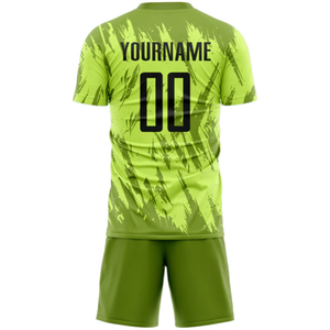 Uniforme de football personnalisé par sublimation, unisexe, adulte, manches courtes, prix bas, 100% polyester, antibactérien, séchage rapide, extensible - Product Image 3