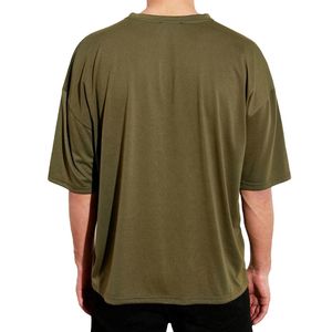 Top vente T-shirt en coton pour hommes à col rond 100% haut de fitness tricoté avec motif solide taille personnalisée vêtements d'été décontractés - Product Image 2