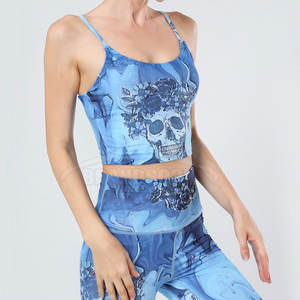 Ensemble 2 pièces de yoga actif sur mesure pour femmes vente en gros sans couture recyclé soutien-gorge sublimation leggings grande taille disponible - Product Image 6