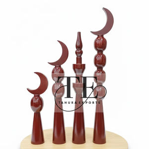 ชุดตกแต่งไม้จันทร์เสี้ยวชุดของขวัญเครื่องประดับไม้สำหรับตกแต่งบ้านอิสลามทำด้วยมือ - Product Image 1