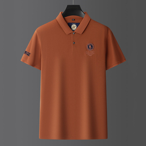 เสื้อโปโลแขนสั้นปักลายสำหรับผู้ชายเสื้อโปโลคอปกเสื้อ100% ผ้าคอตตอนสำหรับฤดูร้อน - Product Image 5