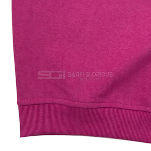 Sudadera de Mujer Personalizada de Alta Calidad, Tejida, Gruesa, de Algodón Rosa, con Cuello Redondo y Estilo Holgado para Invierno - Product Image 5
