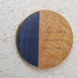 Nouveau gros noir antidérapant gravure boisson ardoise résine sous-verres en vrac ensemble rond cadeau vierge pour les fêtes de mariage de noël - Product Image 2