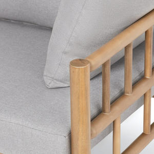 Modern Outdoor Teak <b>Wood</b> Frame <b>Arm</b> <b>Chair</b> with Water Resistance Cushion for Hotel Resort Patio Furniture OEM Factory - Product Image 5