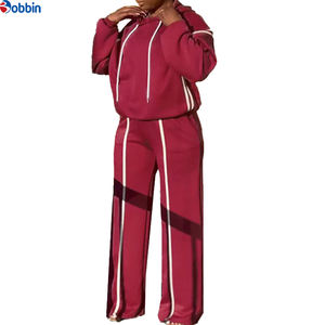 Conjunto Deportivo Estampado para Invierno, Cómodo, Estilo Hip Hop, Hombros Caídos, 100% Algodón, Diseño 2 en 1, Tallas Grandes para Mujer, Nueva Llegada - Product Image 2