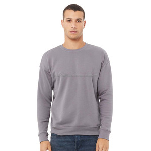 Sweat-shirt en molleton pour hommes classique col rond hiver thermique travail polaire pulls coton pull décontracté chandails haut - Product Image 1