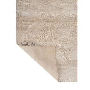 Alfombra Azalea Grande de 9x12 pies, Modelo AKWB-3548, Tejida a Mano con Lana, Bambú y Seda, Color Marfil, Diseño Abstracto Boho para Decoración de Sala de Estar, CS-01 - Product Image 5