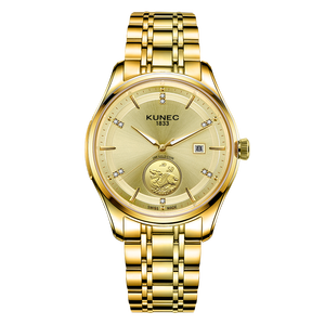 Montre mécanique exclusive pour homme personnalisée Or massif Étanche Mouvement Miyota Cadran à aiguilles Couronne - Product Image 2