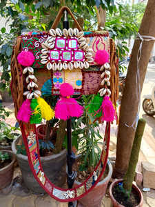 Banjara, bolso de hombro con espejo bordado a la moda para mujer, bolso de mano, recién llegado, fiesta de noche, tela de alta calidad - Product Image 6