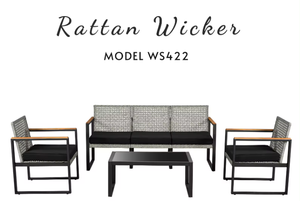 Juego de 4 piezas de reposabrazos de madera de acacia, muebles de comedor de ratán baratos para Hotel, jardín, Villa, uso al aire libre, origen de Vietnam - Product Image 4