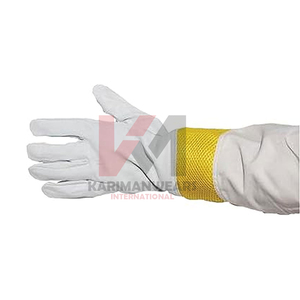 ถุงมือป้องกันระดับพรีเมียมสำหรับผู้เลี้ยงผึ้ง แขนยาวระบายอากาศ ฝ่ามือทำจากหนังแพะ อุปกรณ์นิรภัยที่ทนทาน - Product Image 1