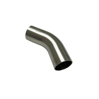 Raccord de tuyauterie sanitaire en acier inoxydable AISI 316L BPE personnalisable, coude de soudure à 45 degrés, fabrication OEM en Italie
