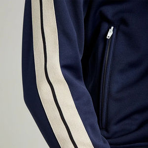 Trajes para correr ajustados informales de 2 piezas con etiqueta privada personalizada para hombre, chándales con logotipo personalizado con estampado de otoño - Product Image 4