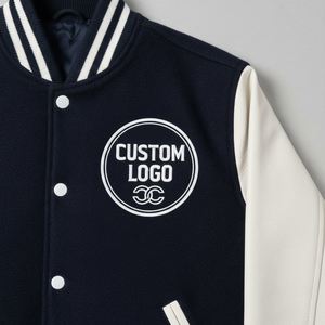 Chaqueta Universitaria Unisex Vintage Personalizada con Cuerpo de Lana, Mangas de Satén, Cierre de Cremallera, Diseño Invernal Transpirable y Resistente al Viento Ecológico - Product Image 4