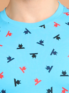 Camiseta de media manga para hombre de algodón 100% Premium con estampado moderno a la moda, Regular elegante diseño de ajuste, comodidad informal, uso diario - Product Image 3