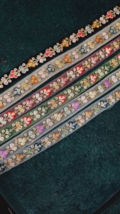 Customizable Embroidery Lace <b>Trim</b> Elegant for Swiss Design with <b>Beads</b> Sequins for Shoes Bags Fashionable for Boutiques - Product Image 5