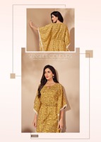 Katun berat cetak Batik dengan Foil bekerja Kaftan untuk kantor rumah dan luar ruangan pakaian dari pemasok India