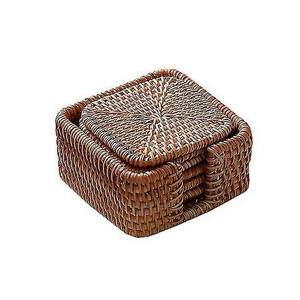 Sous-verres et napperons en rotin paille Husk napperons tissés en herbe de mer naturelle napperons tissés naturels de maïs rond - Product Image 5