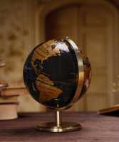 Nouvelle arrivée Globe en aluminium rotatif en métal noir et or de haute qualité pour la décoration de la maison et du bureau au prix de gros