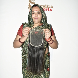 Extensions de cheveux humains vierges d'Inde du Sud non traités et sans produits chimiques, fermeture HD 6*6, longues et soyeuses, double trame tissée à la machine - Product Image 3