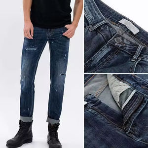 Nuevo Diseño, Jeans de Mezclilla Tejidos Rectos de Cintura Media para Hombre, Transpirables, Casuales, Estilo Urbano, Mejor Precio - Product Image 6