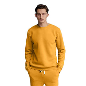 Conjunto de sudadera y pantalones de chándal de algodón GSM 2023 de color naranja para hombre al por mayor, conjunto de chándal liso para hombre, 300 - Product Image 2