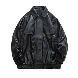 Streetwear OEM tendance personnalisée en cuir PU insigne de broderie d'hiver vestes d'université de moto - Product Image 6