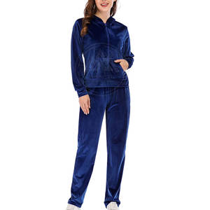 ชุดวอร์มมีฮู้ดสำหรับผู้หญิงผ้ากำมะหยี่มีซิป2025ดีไซน์ใหม่ชุดวอร์มลำลองสำหรับผู้หญิงแบบปรับแต่งได้ - Product Image 1