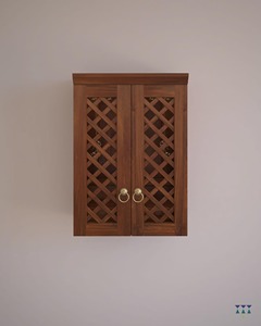 วัดไม้เนื้อแข็งดีไซน์เนอร์ งานฝีมือระดับพรีเมียม แกะสลักด้วยมือ พร้อมโดม ลิ้นชัก สำหรับบูชา งานฝีมืออินเดียสมัยใหม่ เหมาะสำหรับโรงแรม ห้องอาหาร - Product Image 2