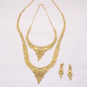 Conjunto de joyería llena de oro de estilo religioso ortodoxo elegante Oro Joyeria collar de cadena de eslabones Combo collares largos de latón chapado en oro - Product Image 2