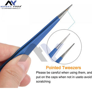 แหนบสแตนเลสสีดำสำหรับต่อขนตาอุปกรณ์แต่งหน้า - Product Image 4