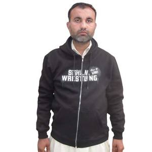 Sweat-shirt à manches longues de haute qualité pour hommes avec capuche Logo personnalisé imprimé en polaire - Product Image 4