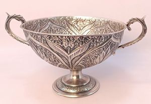 ชามเสิร์ฟทรงกลมทองเหลืองขัดเงาชามตกแต่งสำเร็จรูปสีเงินเป็นมิตรกับสิ่งแวดล้อมสำหรับห้องครัวและท็อปโต๊ะสำหรับปาร์ตี้ - Product Image 3