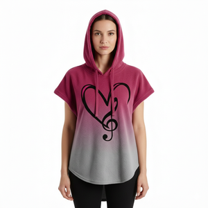 Sweats à capuche sans manches pour femmes, ourlet arrondi, couleurs personnalisées, tailles personnalisées, design de haute qualité, coton, prix de gros, réduction en gros - Product Image 1