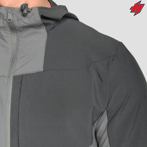 Chándal cortavientos para hombre, chándal unisex impermeable de tela tejida, triple ajuste, capucha de tormenta, cremallera frontal, termosellado - Product Image 5