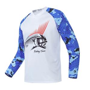 เสื้อตกปลาพิมพ์ลาย unisex ผ้าโพลีเอสเตอร์ 100% แขนยาว ป้องกันแสงแดด UPF 50+ ต้านเชื้อแบคทีเรีย แห้งเร็ว ระบายอากาศ สำหรับกิจกรรมกลางแจ้ง - Product Image 2