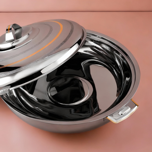 Juego de Ollas Calientes de Acero Inoxidable con Grabado Láser Decorativo, Estilo Real de Lujo, Aislado para Mantener la Comida Caliente, Tapa para Cazuela, Cocina, Restaurante - Product Image 2