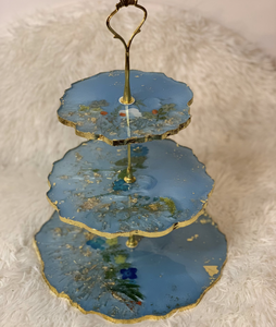 แท่นวางเค้กศิลปะทำจากเรซิ่น3ชั้นสินค้ามาใหม่เครื่องครัวที่จำเป็นราคาไม่แพงสำหรับถาดใส่ขนมหวาน - Product Image 3