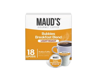 Capsules de café Maud's Breakfast Blend, 18 unités, café torréfié clair en dosettes individuelles - Product Image 1