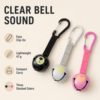 Cloche anti-ours pour la randonnée et le camping, cloche anti-ours en métal sonore avec mousqueton, équipement de sécurité extérieur pour sac à dos