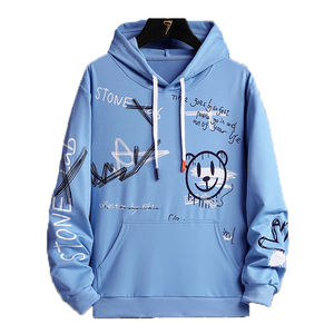 Nuevo Conjunto de Dos Piezas para Hombre: Sudadera con Capucha de Algodón Terry Estampada con Letras Retro y Pantalón, Estilo Holgado de Marca de Moda Winter Hell Star - Product Image 4