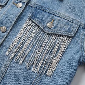 Chaqueta Trucker Vaquera Casual Personalizada para Hombre, Tallas Grandes y Altas, 100% Algodón, Opción de Logotipo Frontal, Chaqueta Transpirable para Invierno - Product Image 5