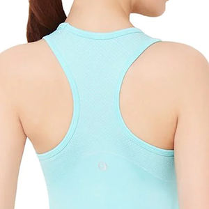Débardeur sans manches de couleur unie pour femmes actives pour l'entraînement en plein air de yoga et de gymnastique avec logo personnalisé - Product Image 3