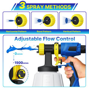 Pistola de Pintura Eléctrica HVLP de 800W con Recipiente de 40 Onzas Líquidas, Manguera de Aire de 6.5 Pies, 4 Boquillas, 3 Patrones, Fácil de Limpiar - Product Image 4