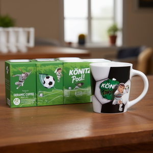 KNITZ Lot de 6 tasses à café en céramique Football-Goal! Thème - Product Image 3