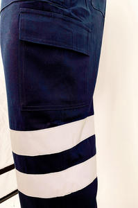 Men's Protective <b>Work</b> <b>Pants</b> Wholesale Safety Workwear with Multi-Pocket Reflective Construction <b>Cargo</b> Stretch Trousers - Product Image 6