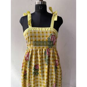 Cotton Floral Print Striped <b>Dress</b> Handmade Tunic <b>Dress</b> Western Design Outdoor Sexy <b>Beach</b> <b>Summer</b> Casual Wear <b>Dress</b> - Product Image 3