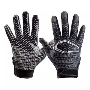 Gants de football américain antidérapants de la meilleure qualité Gants de football américain à poignée de paume avec logo personnalisé pour les gants de football d'équipe - Product Image 4