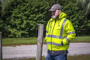 Seguridad reflectante HI vis Ropa de trabajo de alta visibilidad Clase de construcción calidad superior 100% Chaqueta con capucha de poliéster 14 - Product Image 5